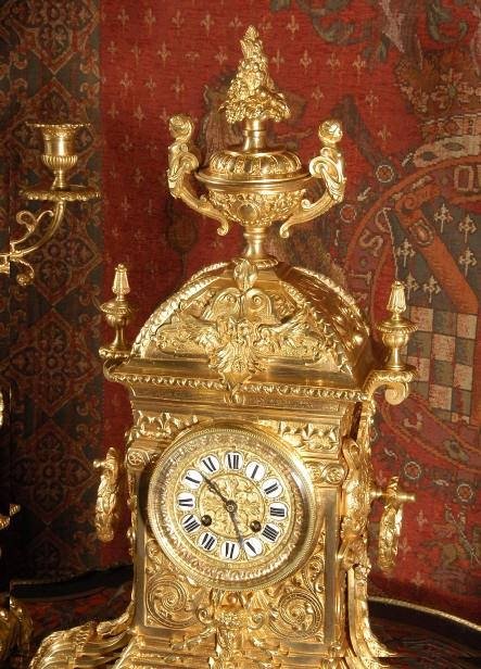 fig 4. ***** SOLD ***** Large and Stunning Classical Clock Set ~ French - Circa 1880 ~